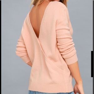 LuLu’s Blush Pink Backless Sweater